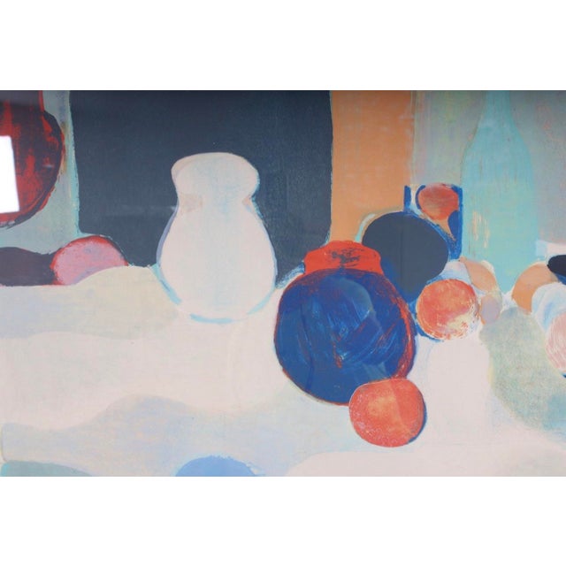 Abstract Mid 20th Century Roger Muhl Signed & Numbered French Modernist Abstract Still Life Print, Framed For Sale - Image 3 of 6