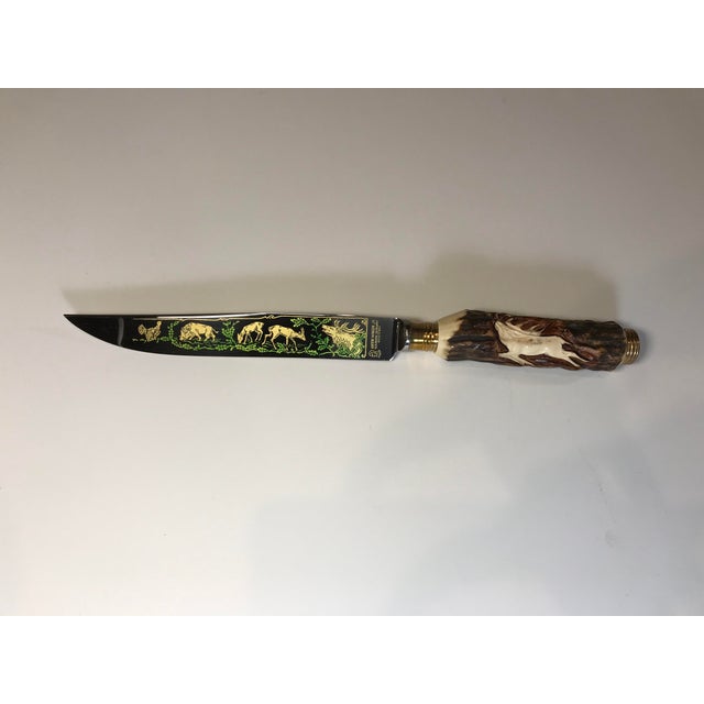 1990s German Cutlery’s Solingen Germany Roseterei Knife Set With