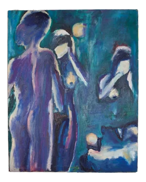 Vintage 1992 Nude Oil Painting