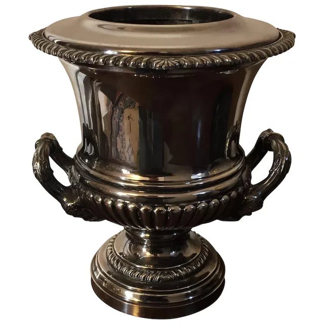 Antique 19th Century English Sheffield Silver Campagna Urn Champagne Ice Bucket For Sale - Image 11 of 11
