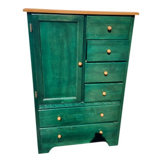 Late 20th Century Solid Canadian Honey Maple Armoire For Sale