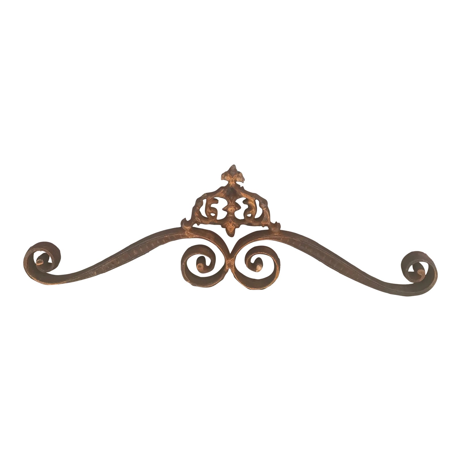 Late 20th Century French Style Cast Iron Pediment | Chairish