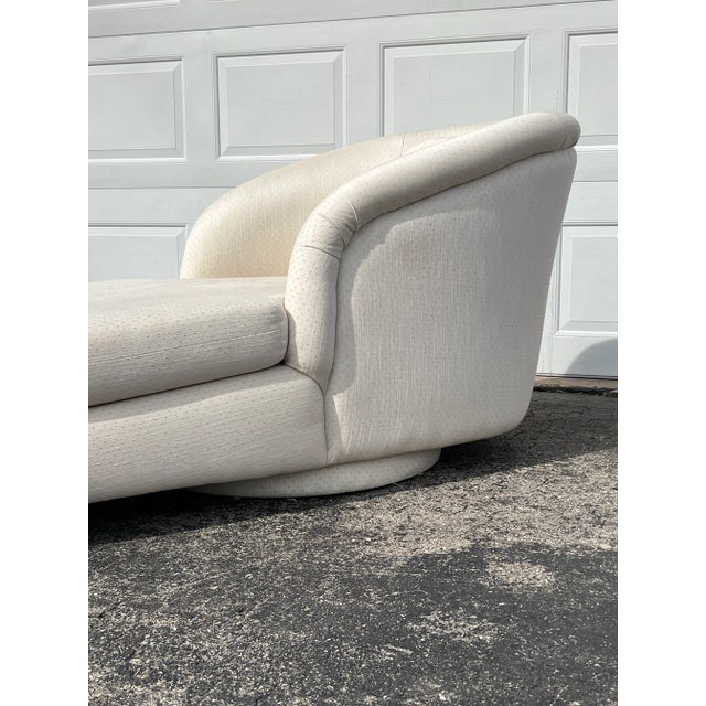 Modern Post Modern Thayer Coggin Swivel Chaise Lounge For Sale - Image 3 of 10