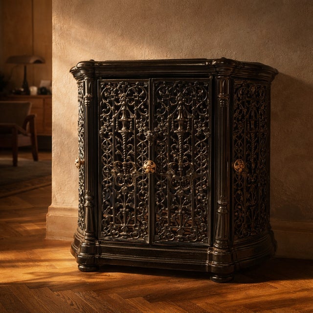 Antique Cast Iron Fireplace Insert, Europe, 19th Century For Sale - Image 7 of 7