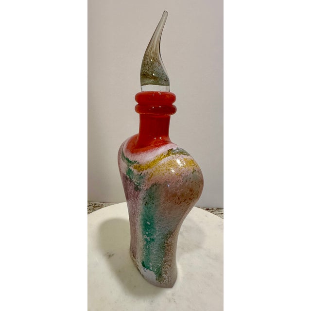 Late 20th Century Kjell Engman for Kosta Boda Signed Sculptural Art Glass Decanter | 1990s For Sale - Image 5 of 14