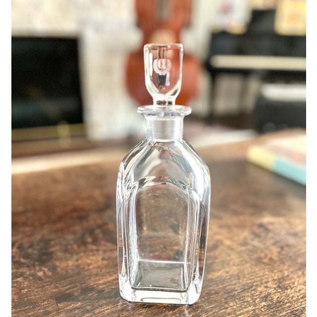 Vintage Orrefors Lead Crystal Monogrammed Decanter For Sale - Image 9 of 11