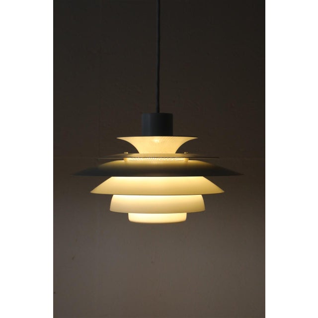 Danish Verona Multilayer Pendant Lamp by Kurt Wiborg for Jeka, 1970s For Sale - Image 9 of 13