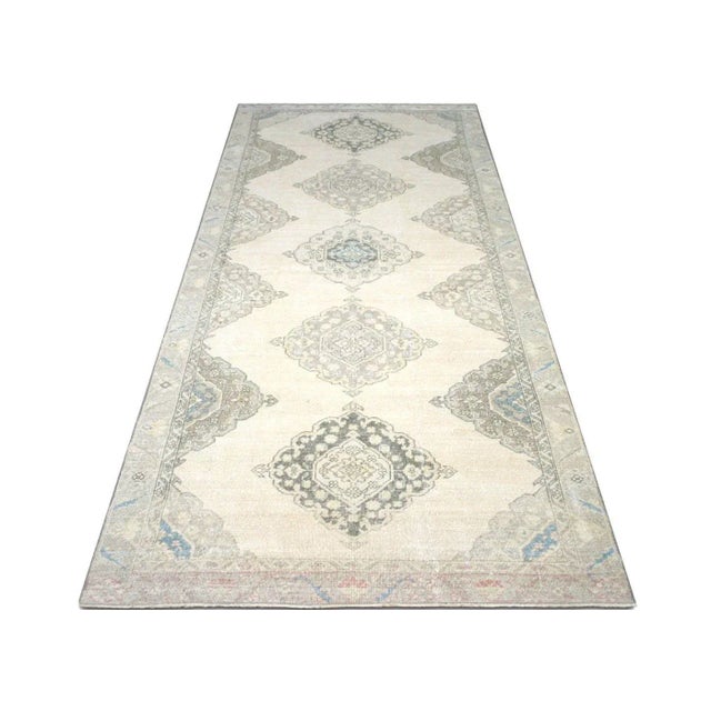 1960s Turkish Oushak Rug For Sale In Los Angeles - Image 6 of 7