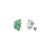 Not Yet Made - Made To Order Modernist Fine Silver Emerald & Diamond Cluster Stud Earrings- A Pair For Sale - Image 5 of 11