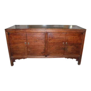 Antique Chinese Elm Wood Sideboard Credenza