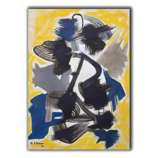 Giorgio Lo Fermo, Abstract Expression, Original Oil on Canvas, 2021 For Sale - Image 4 of 5