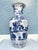 This item is a decorative Chinese blue and white porcelain vase featuring traditional hand-painted asian landscape scenes....
