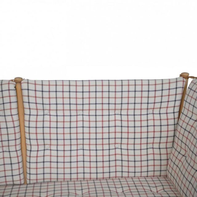 Spokeback Sofa in Cotil Fabric by Børge Mogensen, 1981 For Sale - Image 5 of 18