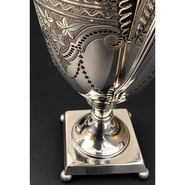 Metal Antique Edwardian Silver-Plated Tea Urn by James Dixon & Sons, Sheffield, 1905 For Sale - Image 7 of 12