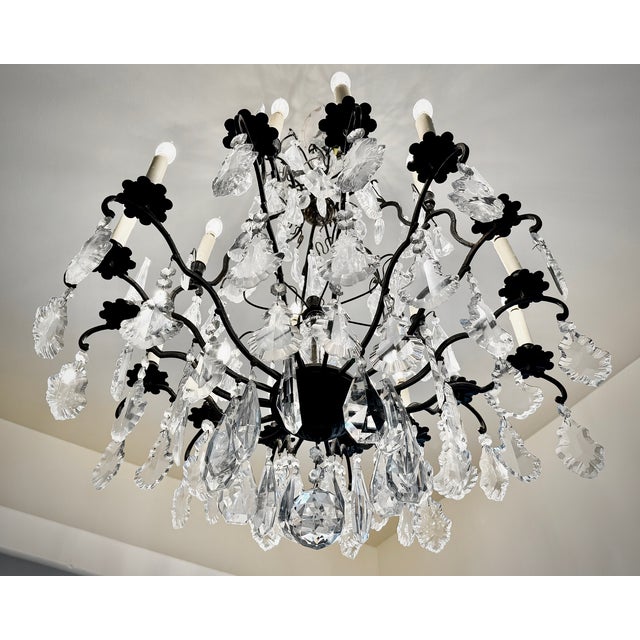 Late 19th Century French Louis XV Style Bronze and Crystal Chandelier For Sale - Image 16 of 18