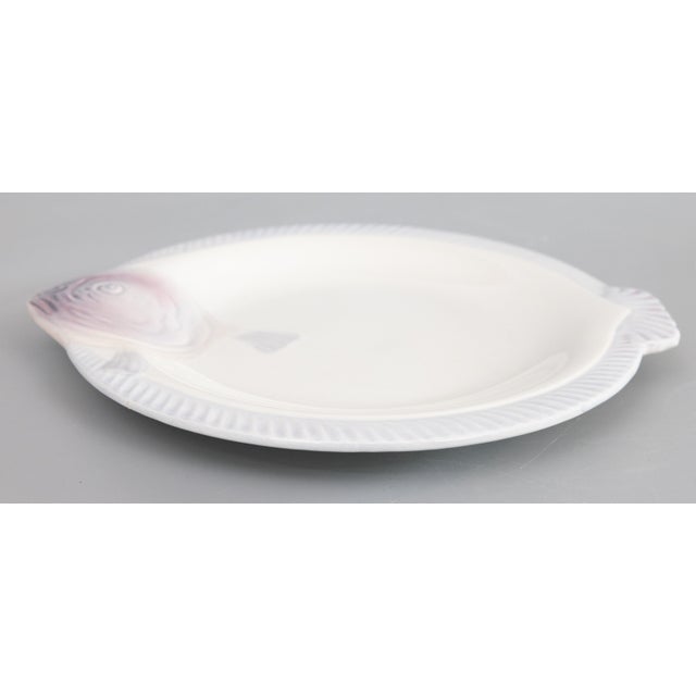 Art Deco Art Deco French Longwy Majolica Fish Plate, Circa 1930 For Sale - Image 3 of 6