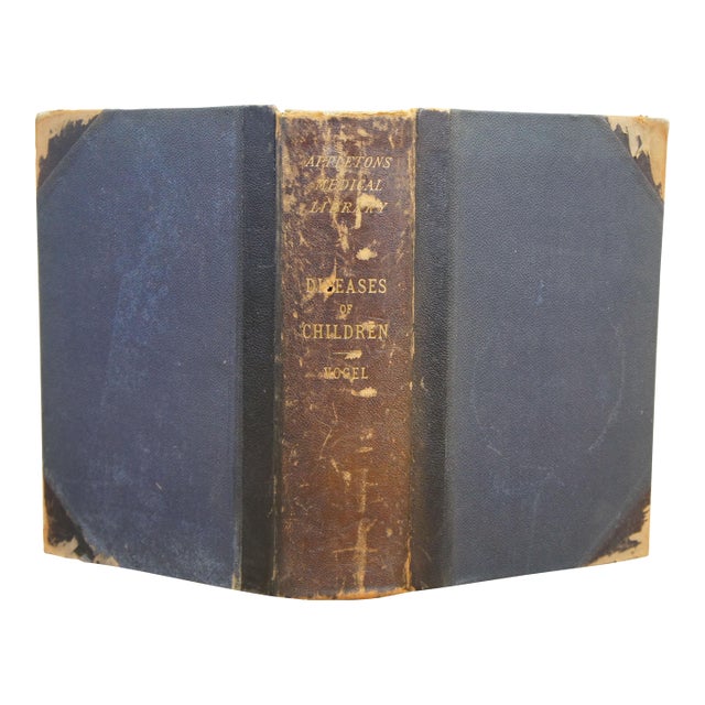 Antique 1890 Diseases of Children Alfred Vogel Appletons Medical Library Leather For Sale