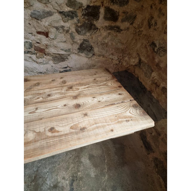 Antique Early 20th Century Industrial French Table with Cast Iron Base and Pine Top For Sale - Image 12 of 18
