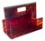 Vintage Magazine Rack in Tortoiseshell Acrylic Glass and Brass by Michel Dumas for Roche Bobois, 1970s For Sale