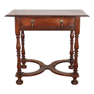 English Side Table in Oak For Sale