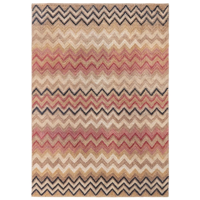 Doris Leslie Blau Scandinavian Mid-Century Abstract Warm Tan Rug Half Pile For Sale