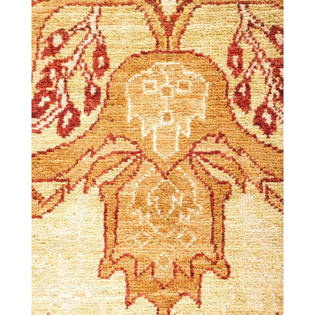 Contemporary Vintage Traditional Hand Knotted Wool Area Rug, Gold - 6'3" X 9'3" For Sale - Image 3 of 9