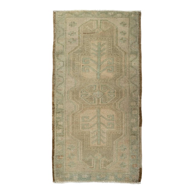 Turkish Mini Rug Oriental Hand Knotted Vintage Rug 1'9" x 3'3" #21051 For Sale