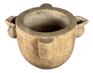 Yellow Marble Mortar from Torri Del Benaco, 16th Century
