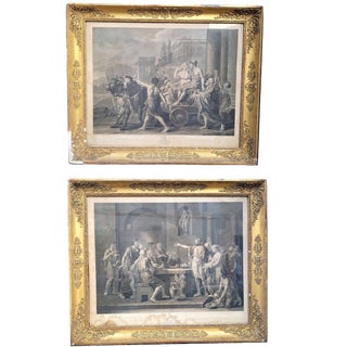 Neoclassical Compositions, Late 18th Century-Early 19th Century, Engravings, Framed, Set of 2 For Sale