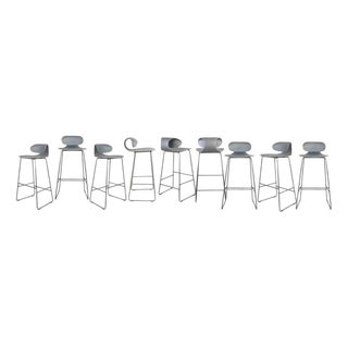 Grey Maxima Stools by William Sawaya and Paolo Moroni, Italy, 1990s, Set of 9 For Sale