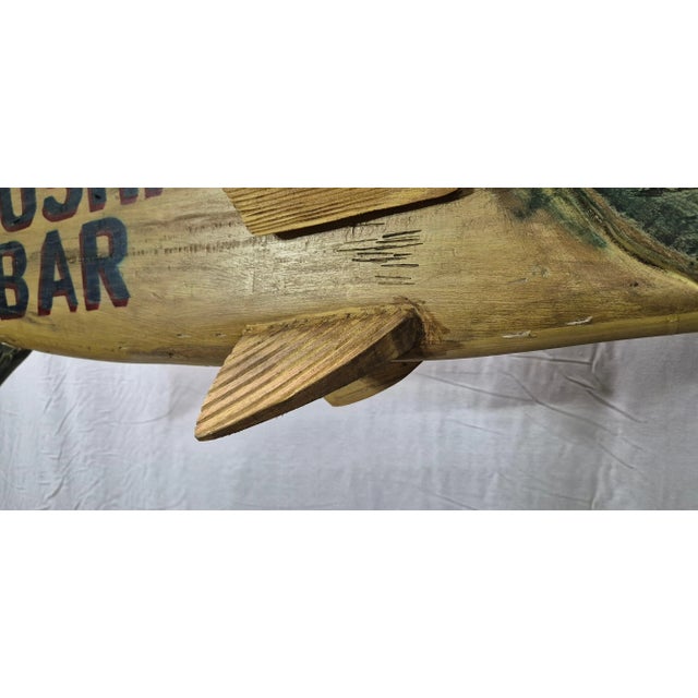 American "The Big Tuna" Six Foot Carved Trade Sign For Sale - Image 3 of 12