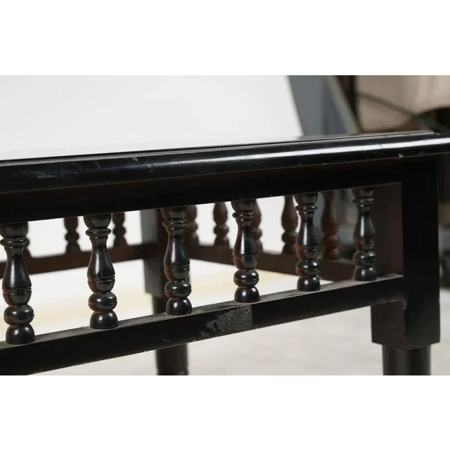Mid 20th Century Mid 20th Century Ebonized Turned Wood Coffee Table For Sale - Image 5 of 11