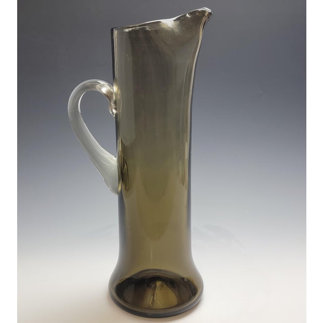 Bischoff #719 Charcoal Glass Pitcher, 1959 Catalog Color 14.5" For Sale - Image 4 of 13