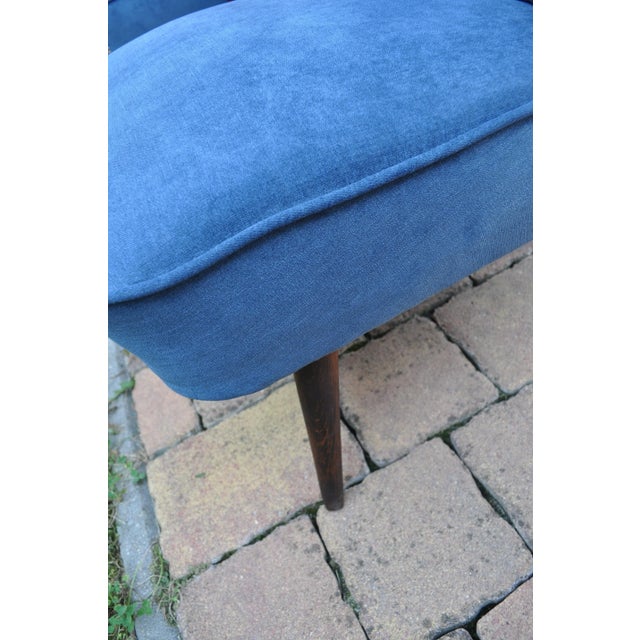 Set of Blue Cocktail Chairs, 1950s For Sale - Image 6 of 11