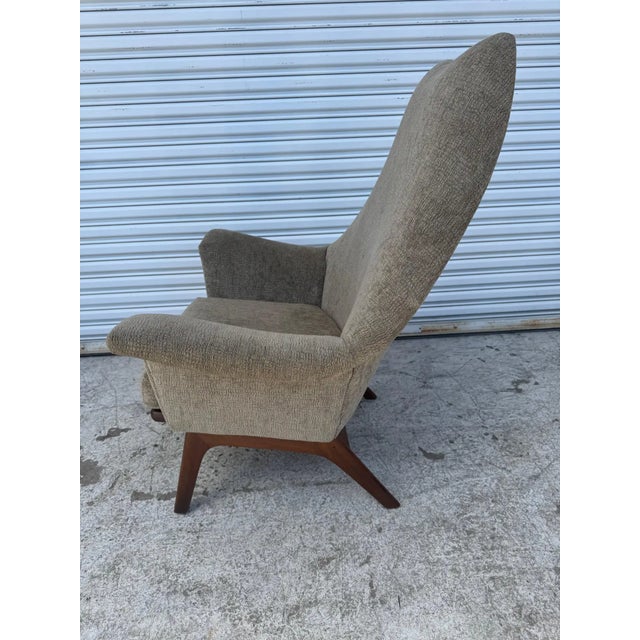 Gray Adrian Pearsall Wingback Lounge Chair Model 1611-C For Sale - Image 8 of 10