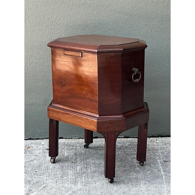 Vintage Regency Faceted Wine Cellarette For Sale In West Palm - Image 6 of 7