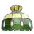 Mid Century Green Stained Glass Pendant Lamp For Sale