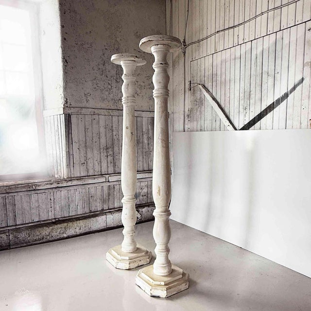 Mid 20th Century Wooden Columns - A Pair For Sale - Image 5 of 5