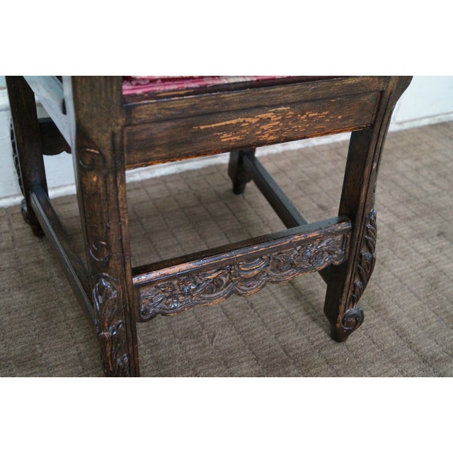 1990s French Country Walnut Dining Chairs - Set of 6 For Sale - Image 5 of 10