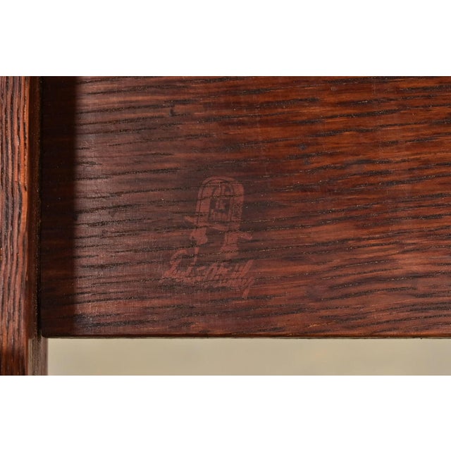 Brown Gustav Stickley Antique Mission Oak Arts & Crafts Ladder Back Dining Chairs, Pair For Sale - Image 8 of 10