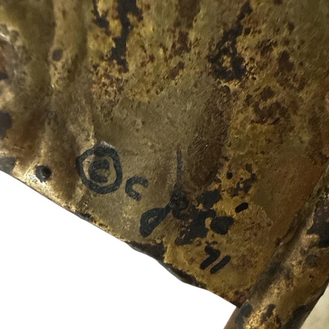 Metal Vintage Curtis Jere Abstract Bird Sculpture in Patinated Brass on Stone Base c.1971 For Sale - Image 7 of 7