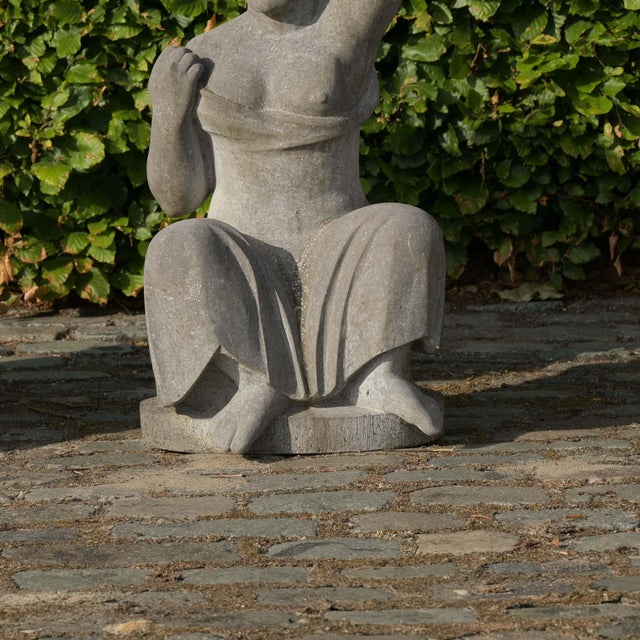 Blue Stone Statue by Jan Keustermans, 1990s For Sale - Image 3 of 15