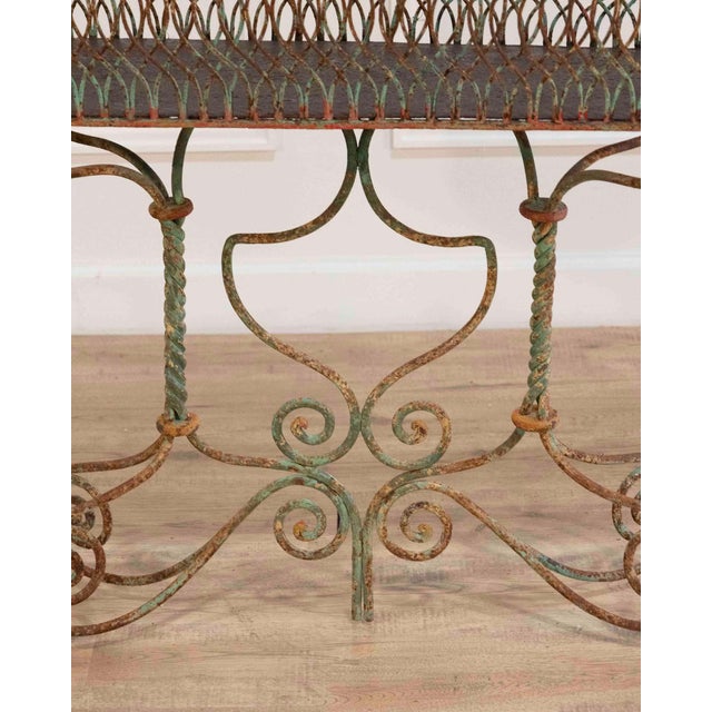 Metal Large 19th Century French Wrought Iron Planter, Napoleon III Period For Sale - Image 7 of 14