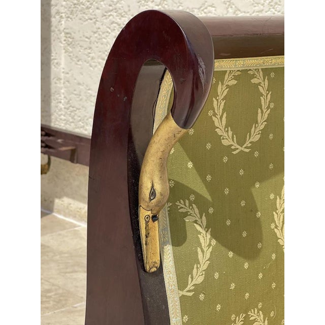 Wood Empire Bed in Mahogany and Bronze For Sale - Image 7 of 13