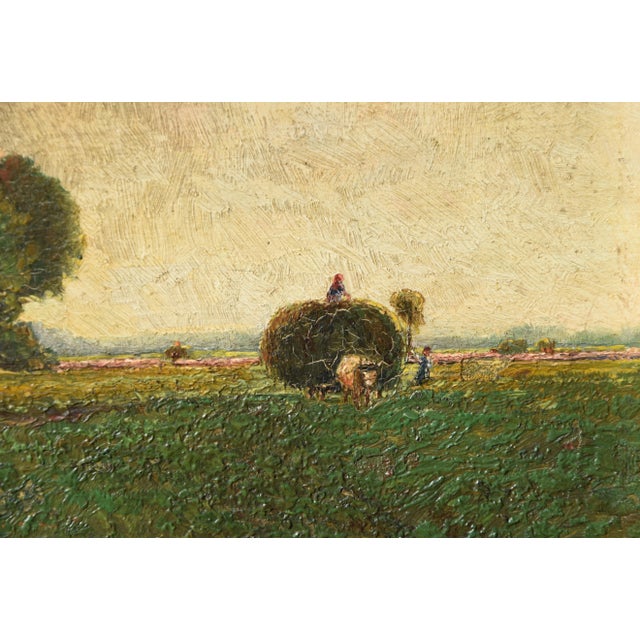 Ernst Haymann, Ernst Haymann, Small Painting, Harvest Landscape (Dachau?), Framed, 1890s, Oil For Sale - Image 9 of 12