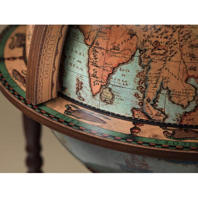 Calypso Lagoon Globe Bar by Zoffoli Mappamondi For Sale - Image 4 of 9