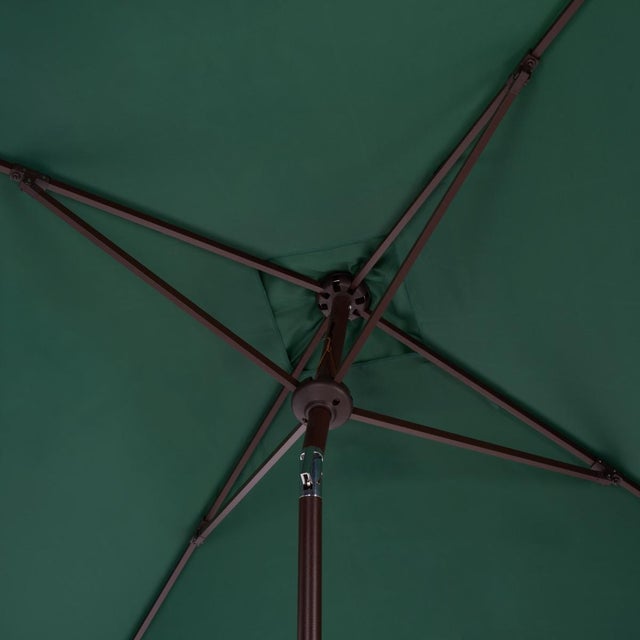 Spritely Home Elegant Valance 7.5 Ft Square Umbrella, Hunter Green With White Trim For Sale - Image 4 of 8