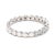 Modern 0.18ctw Diamond Circles Band Ring, 14k White Gold, Ring Size 5.5 For Sale - Image 3 of 6