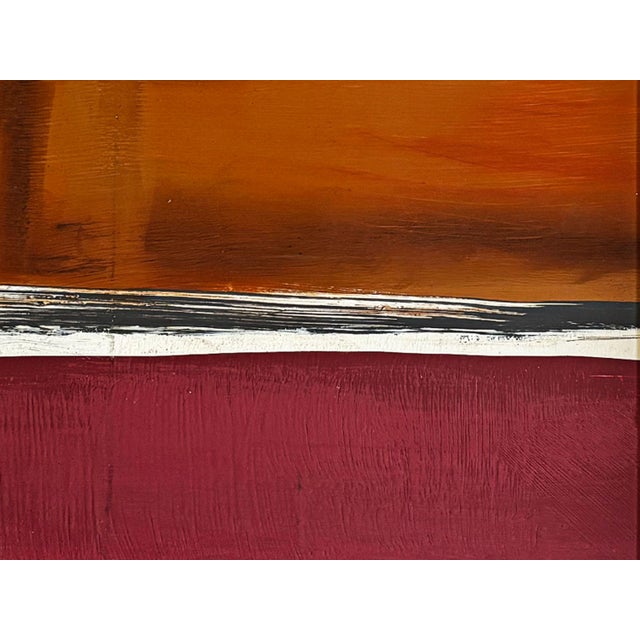 "Velvet Desire" Abstract Art in Antique Frame, Red Abstract Painting by JTS For Sale - Image 4 of 10