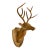 Deer Head Pottery Barn Large Carved Wood Stag on Plaque Rustic Cabin Man-Cave Decor For Sale